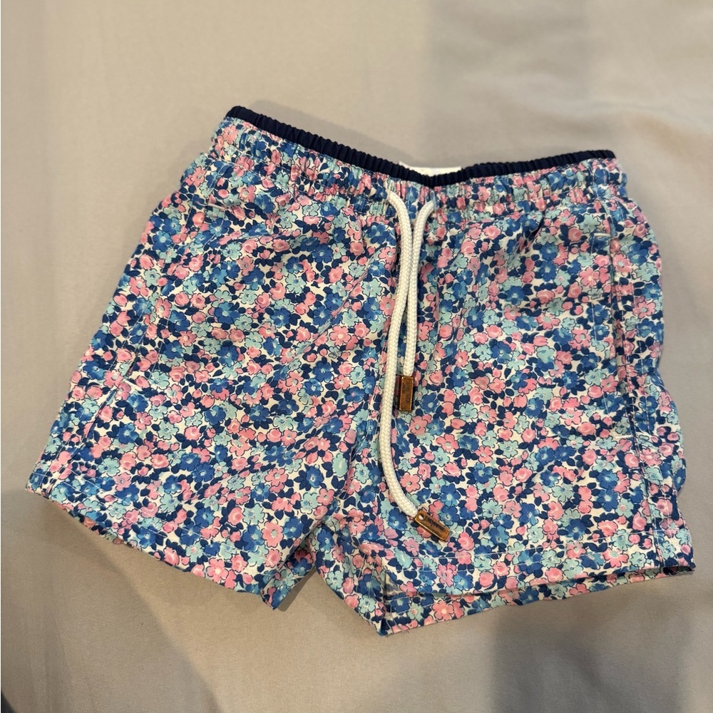 Floral Kids Swim Trunks